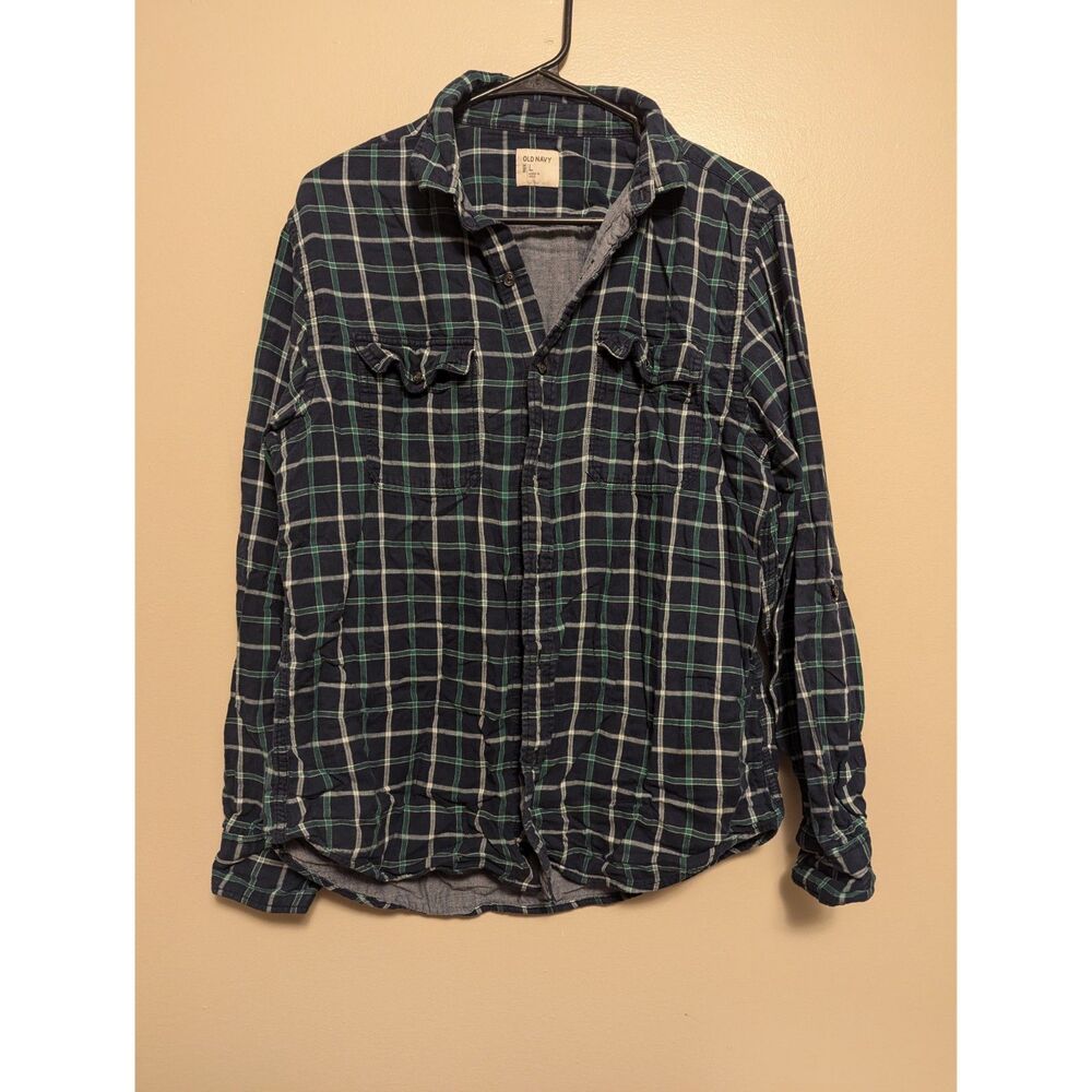 Old Navy Plaid Button-Up, Large